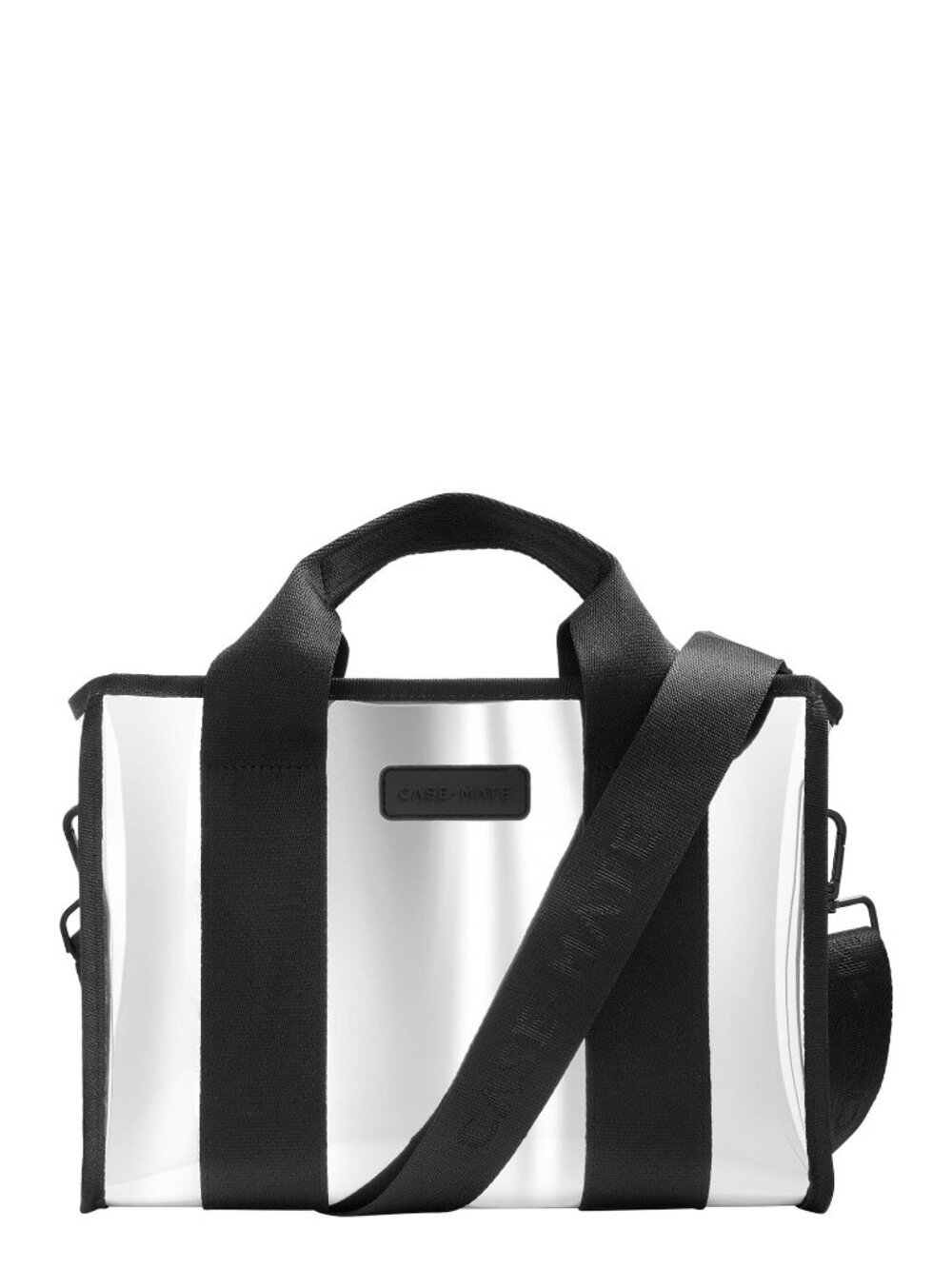 CASE MATE NWT Mini Jelly Tote Silver Chrome